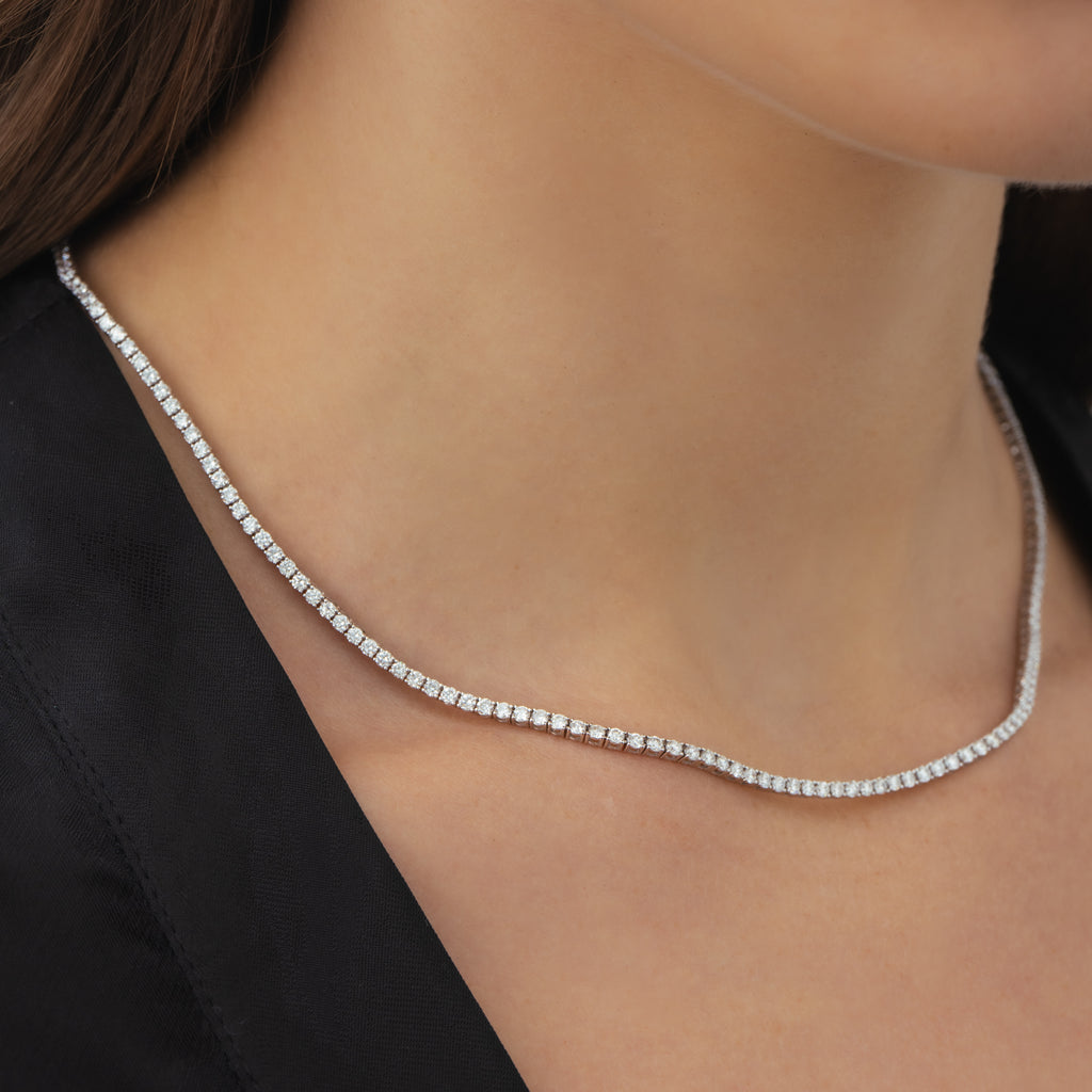 18ct white gold and diamond necklace