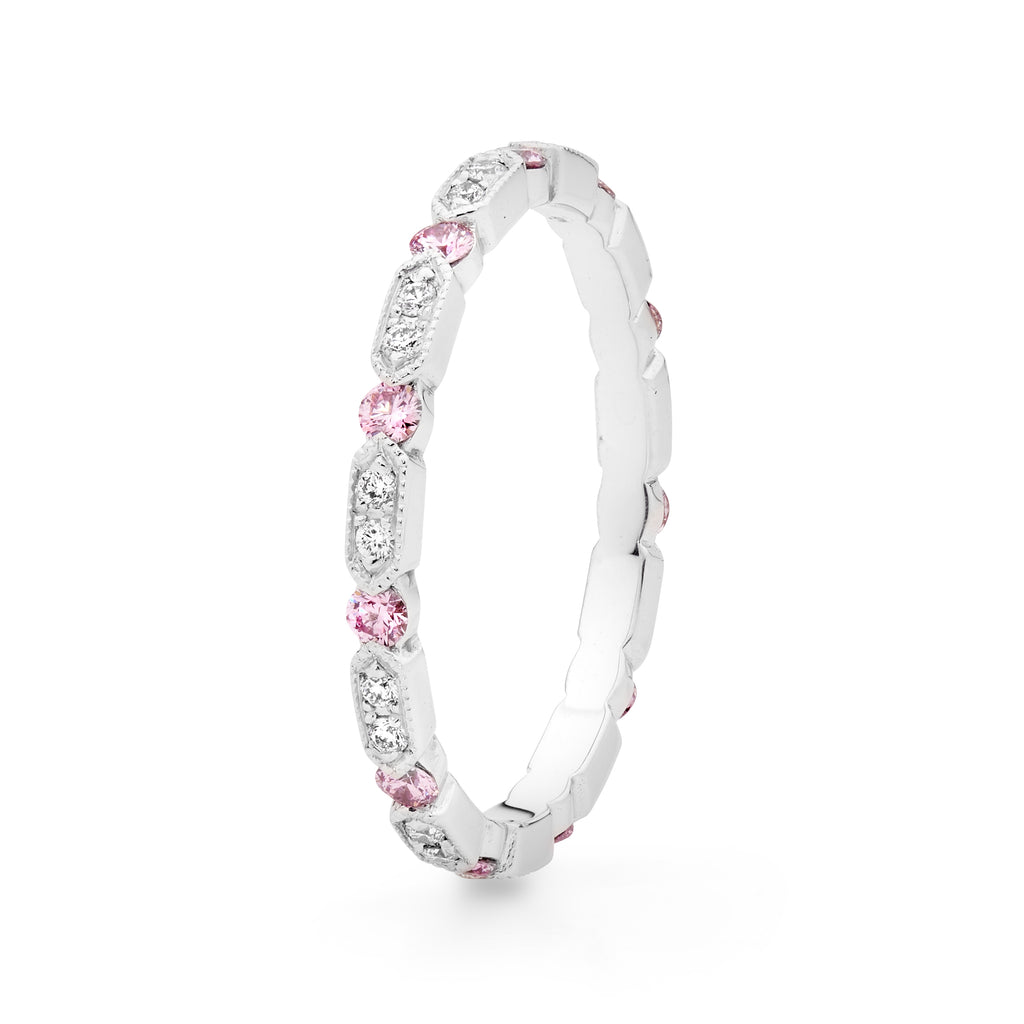 Argyle Pink Diamond & White Diamond Wedding Ring