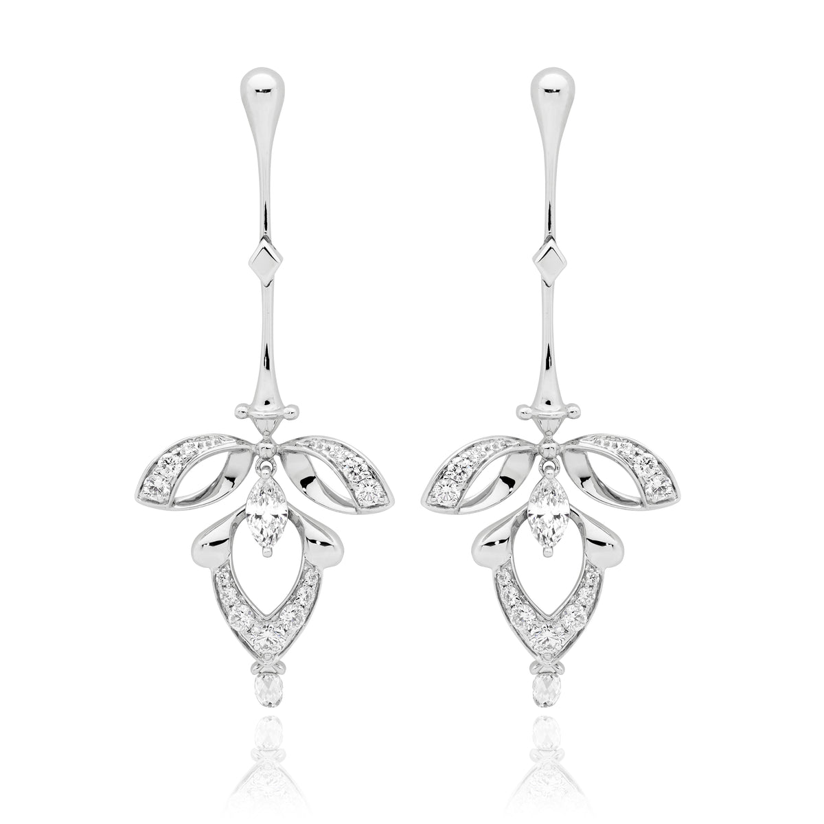 White gold 2024 earrings amazon