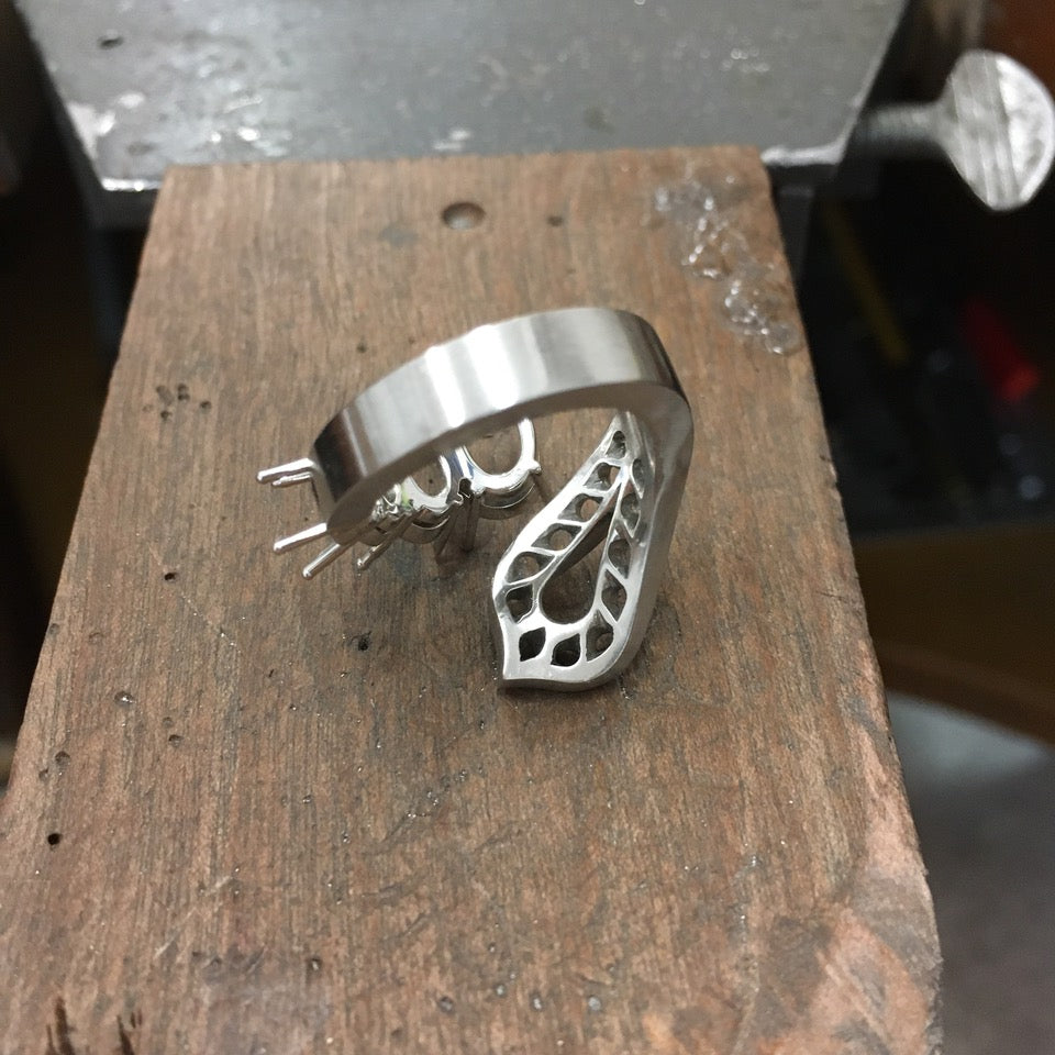 Remodelling a family heirloom ring in platinum