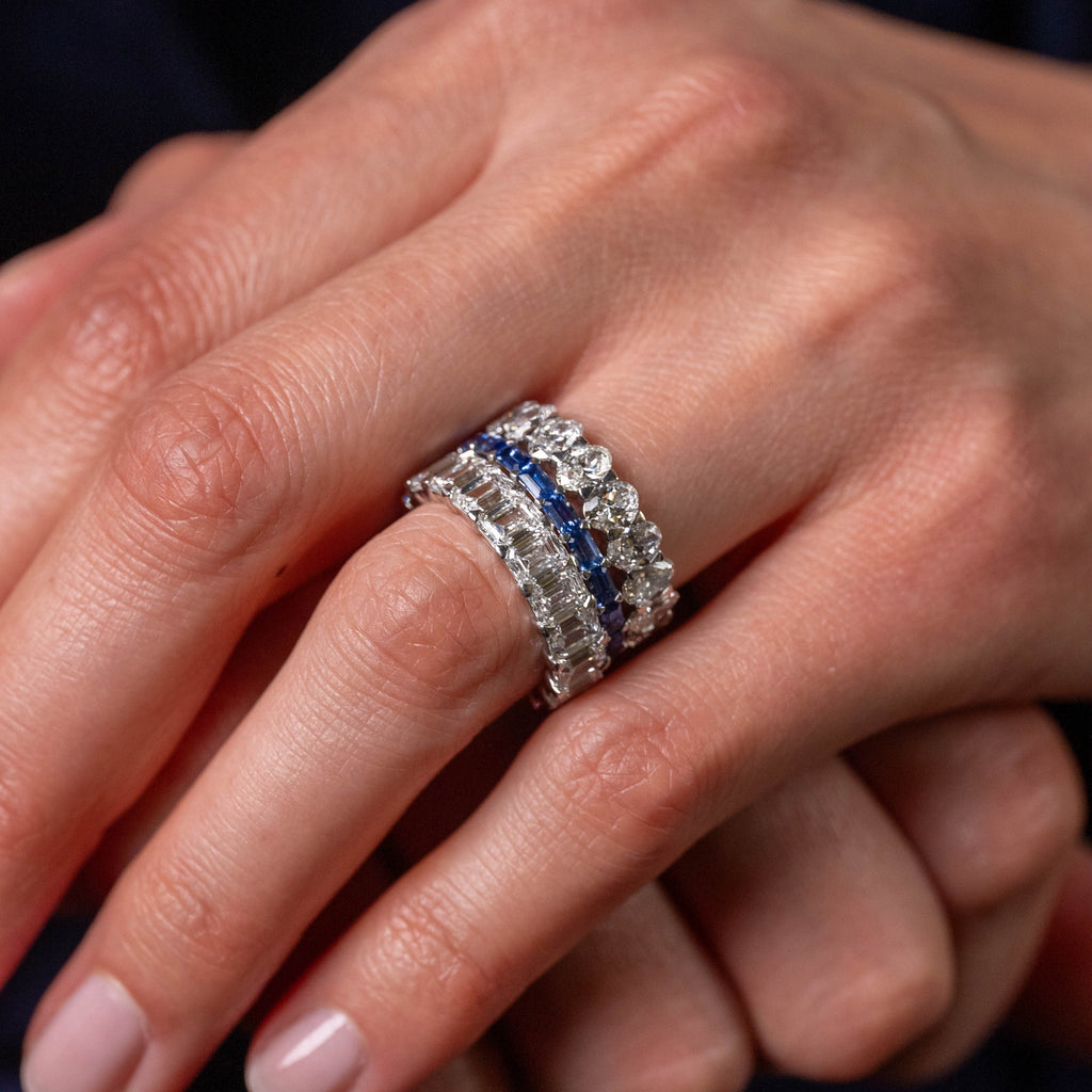 Stacked eternity rings