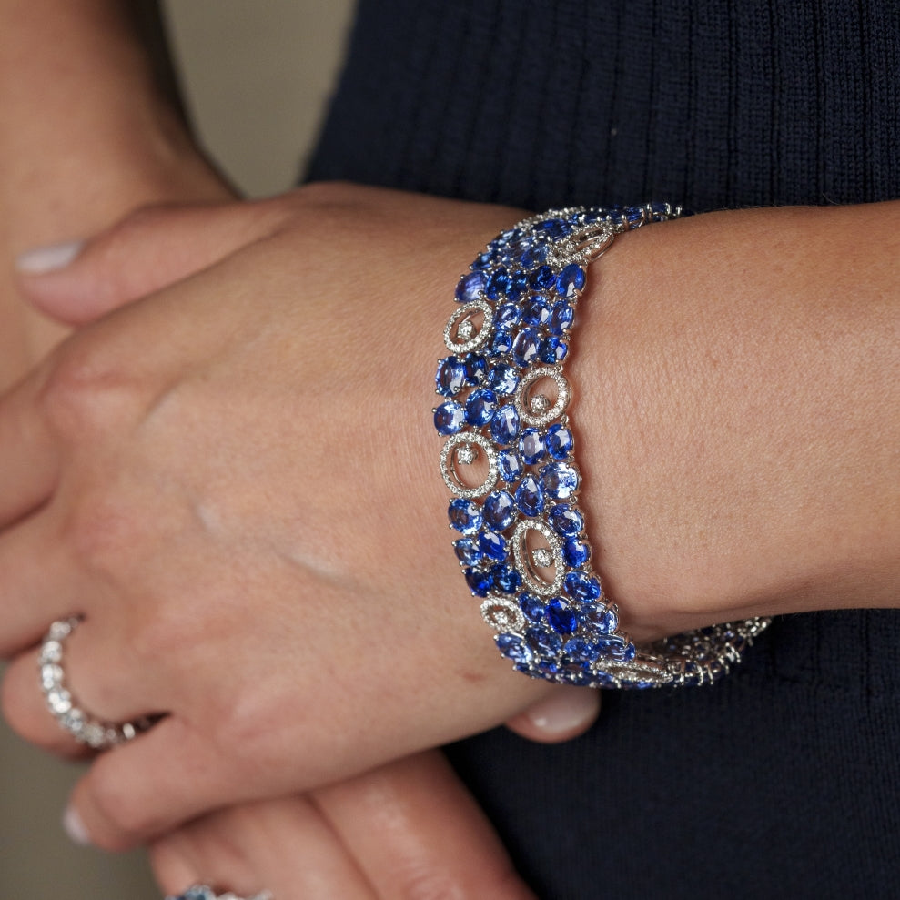 Blue sapphire bracelet