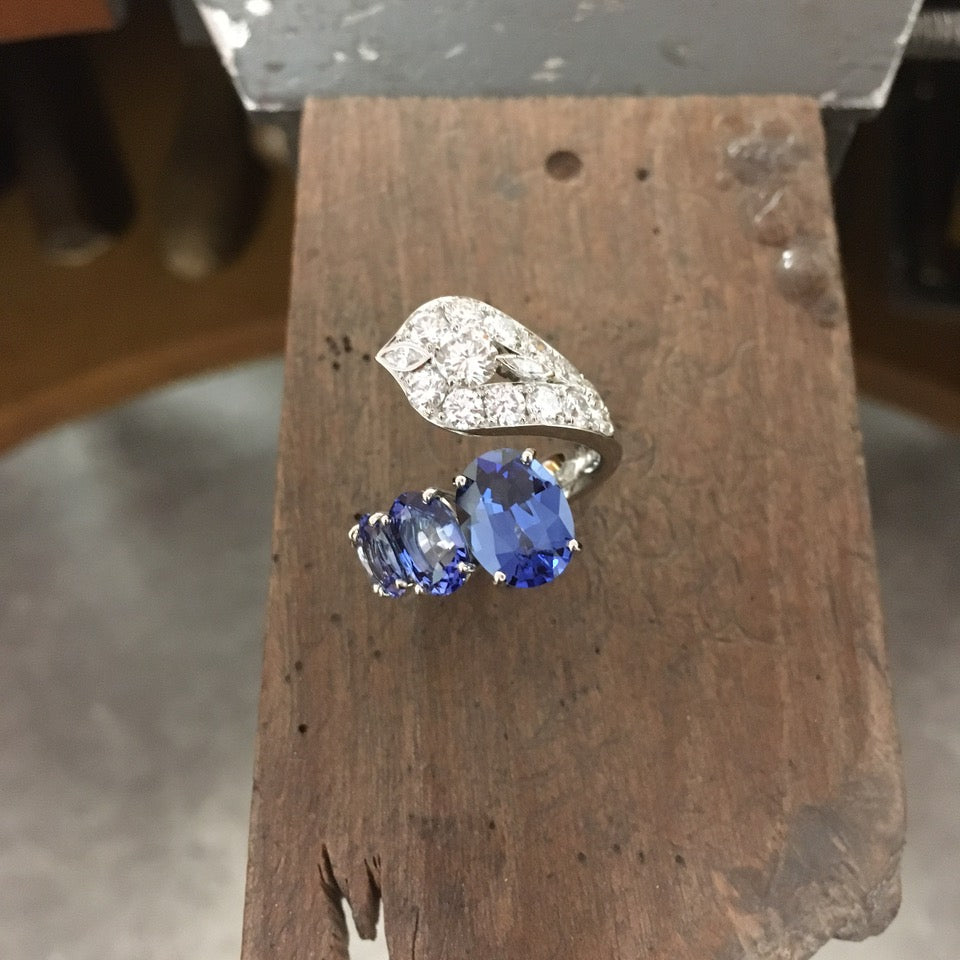 A jewellery remodelling - family heirloom sapphire & diamond ring by Matthew Ely Jewellery