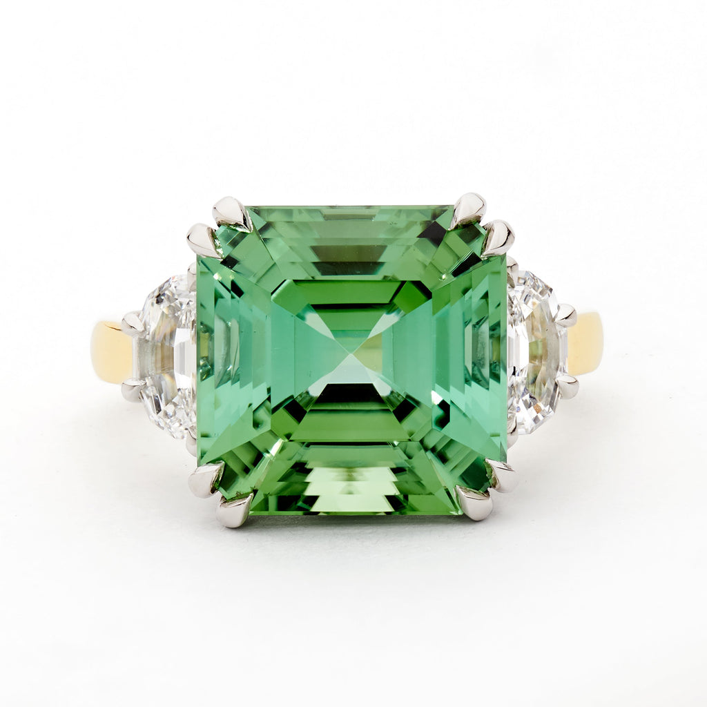 Green tourmaline dress ring