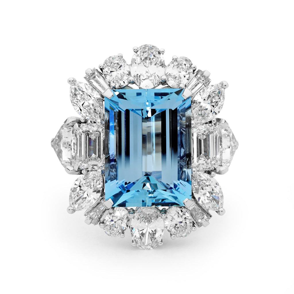 Aquamarine & Diamond Cocktail Ring from Matthew Ely Jewellery Woollahra
