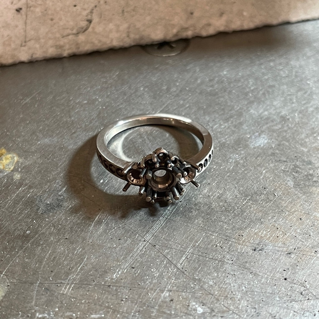 Diamond Cluster Engagement Ring Remake