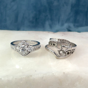 Diamond Cluster Engagement Ring Remake