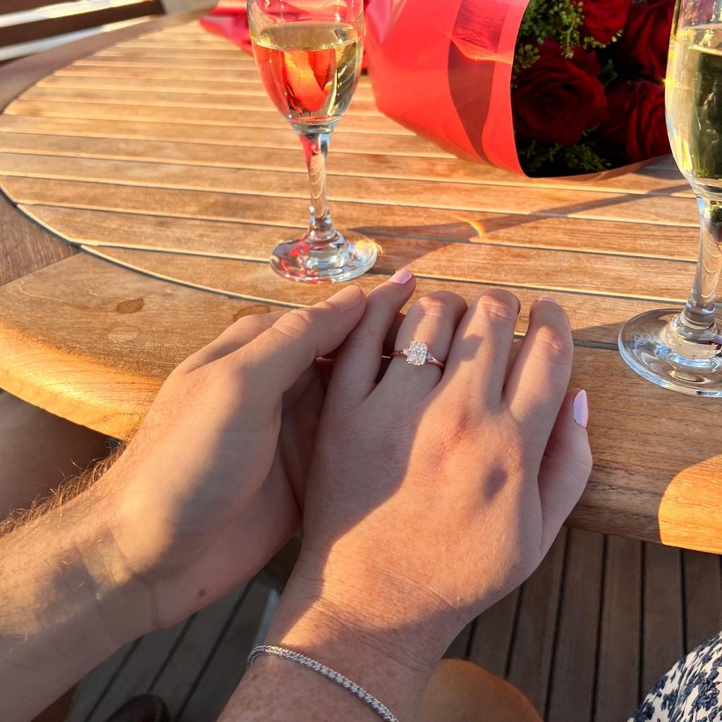 Radiant-Cut & Argyle Pink Diamond Engagement Ring