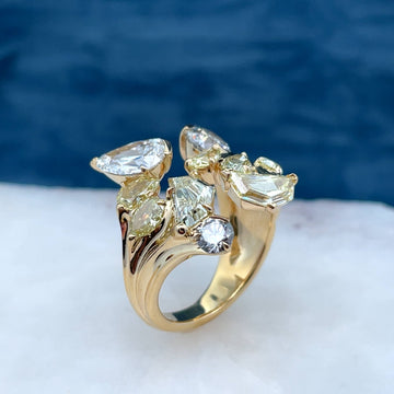 Unique Yellow Diamond Engagement Ring Custom Made by Matthew Ely Jewellery