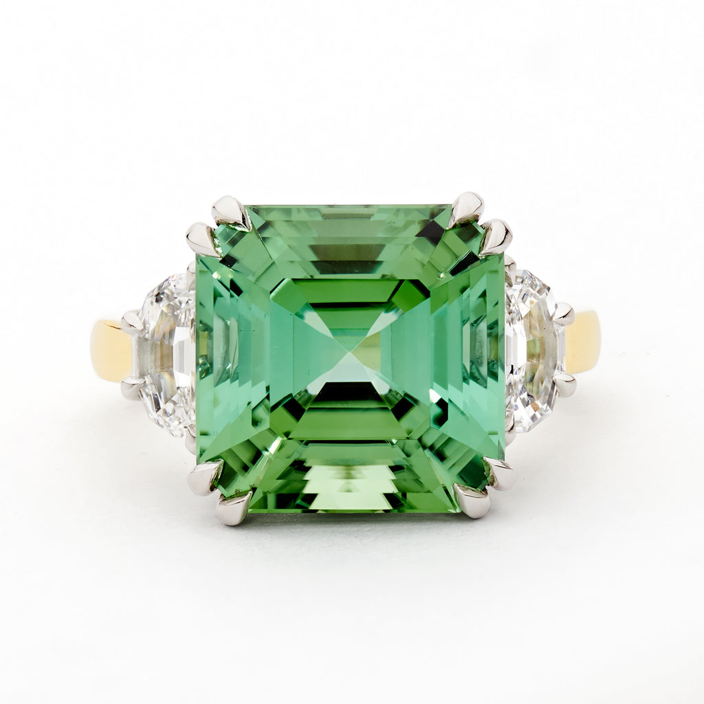 Green Tourmaline Cocktail Ring | Matthew Ely Jewellery 
