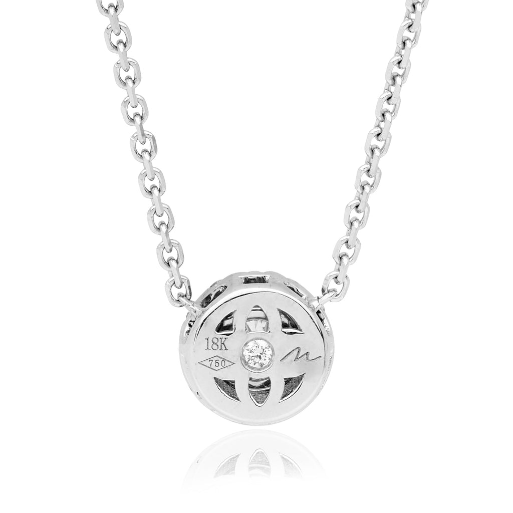 18ct White Gold & 0.3ct Brilliant Cut Diamond Halo Pendant