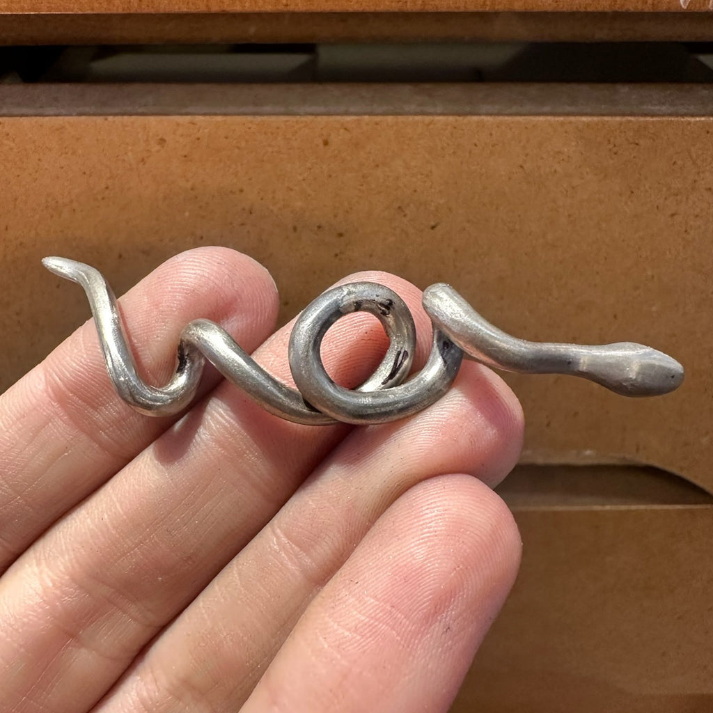 Custom designed diamond snake pendant