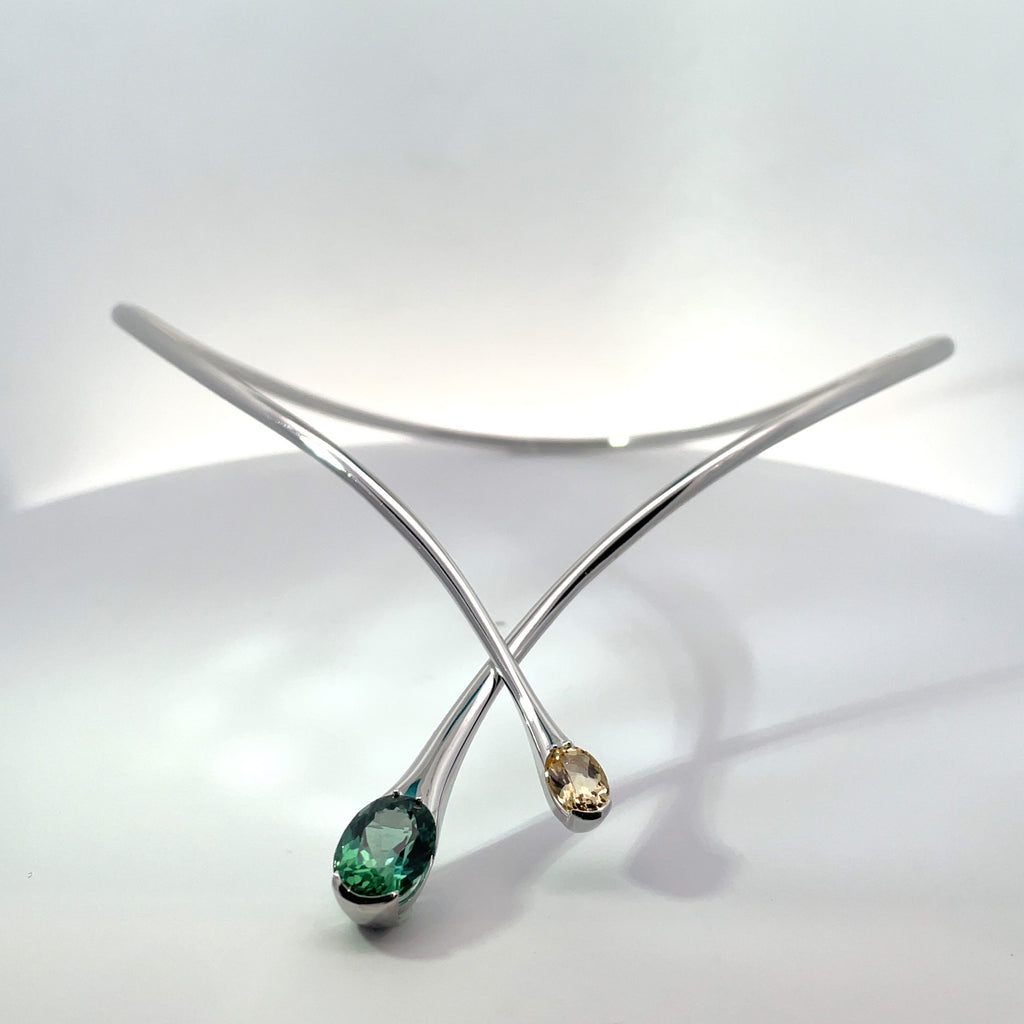 Custom Made Yellow & Green Tourmaline Necklace
