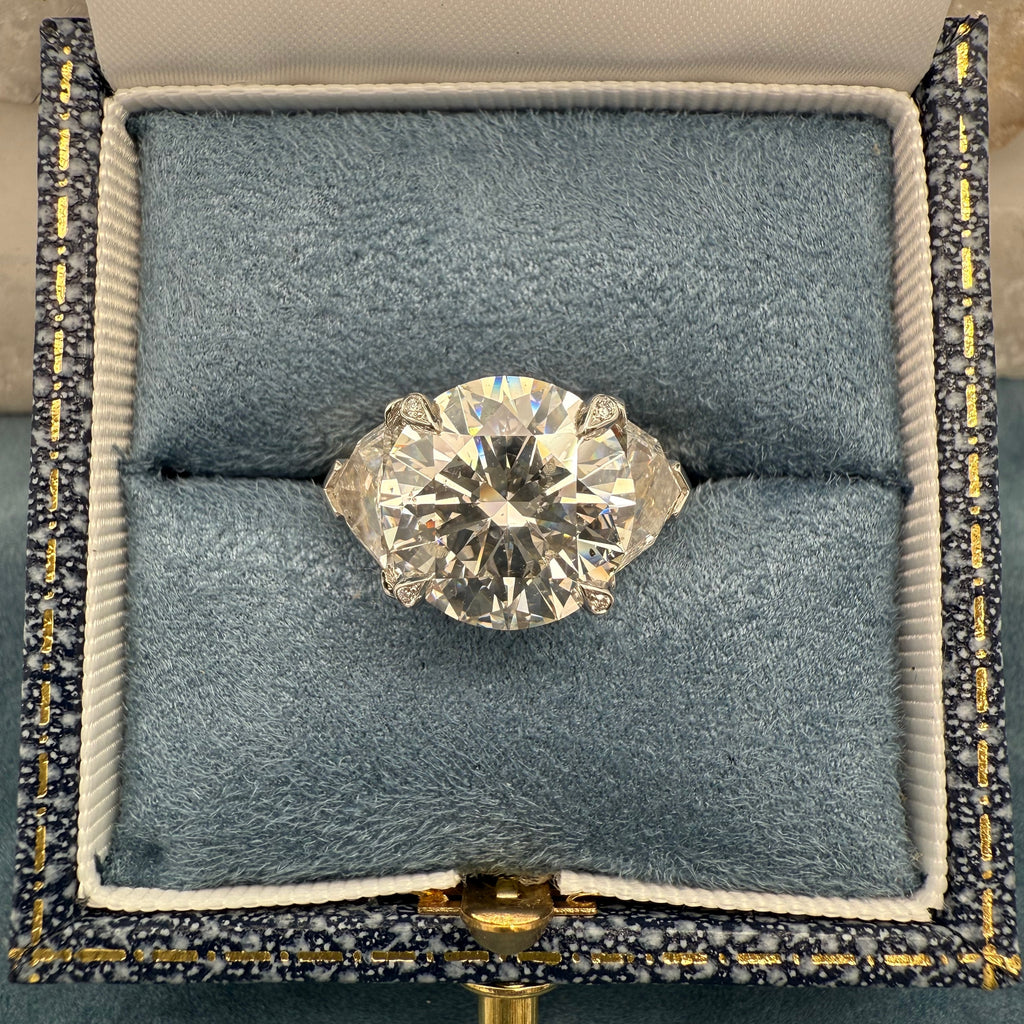 6.53ct Round Brilliant Cut Diamond 3-Stone Ring