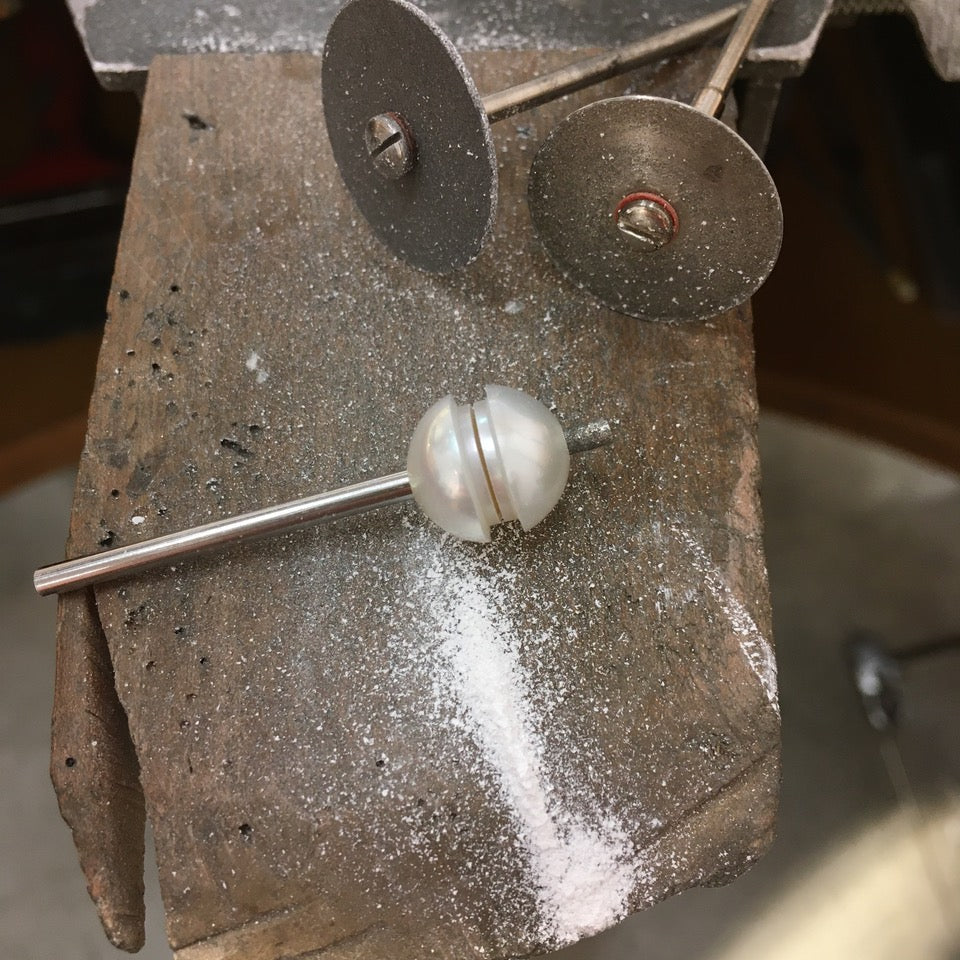 The making of a Pearl & Diamond Necklace Clasp by Matthew Ely Jewellery