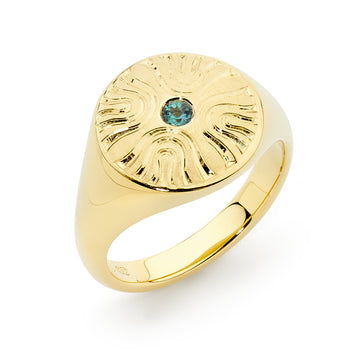 18ct Gold & Alexandrite Signet Ring