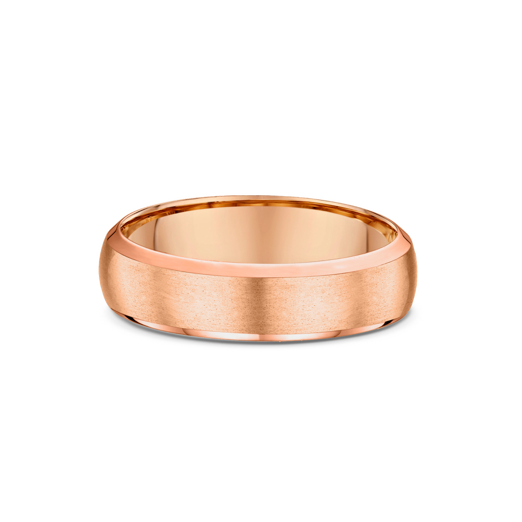 18ct Rose Gold Dome Men's Wedding Ring