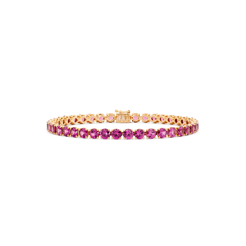 18ct Rose Gold & Garnet Bracelet