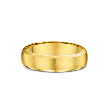 18ct Yellow Gold Matte and Polished Men's Wedding Ring