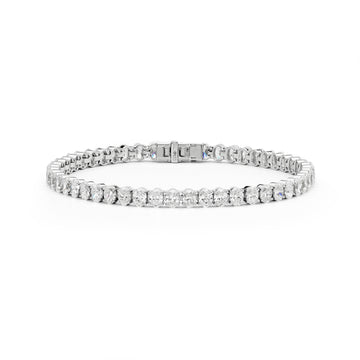 18ct White Gold & Oval Diamond Tennis Bracelet (9.57ct)