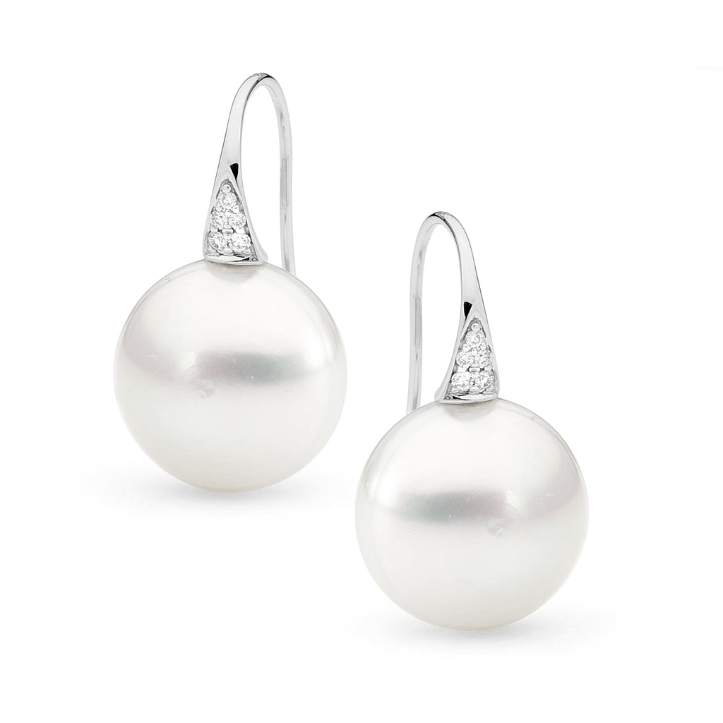 Autore South Sea Pearl & Diamond Drop Earrings