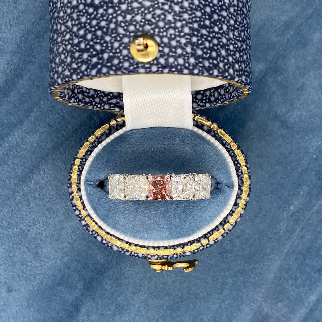 Cushion-Cut Argyle Pink & White Diamond Ring
