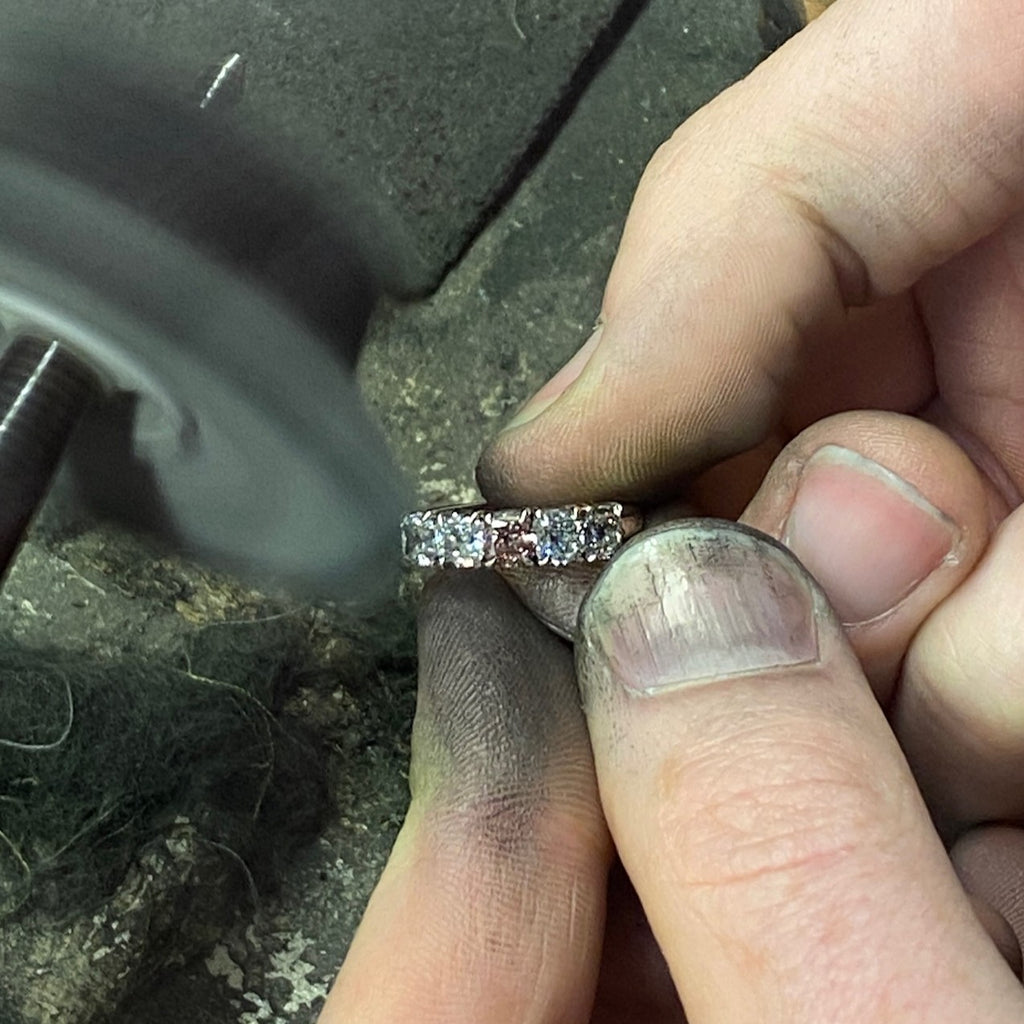 Cushion-Cut Argyle Pink & White Diamond Ring