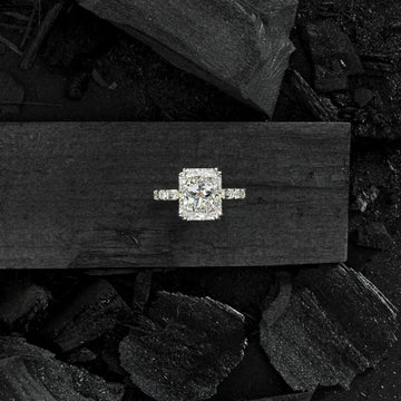 Custom Radiant-cut Diamond Engagement Ring