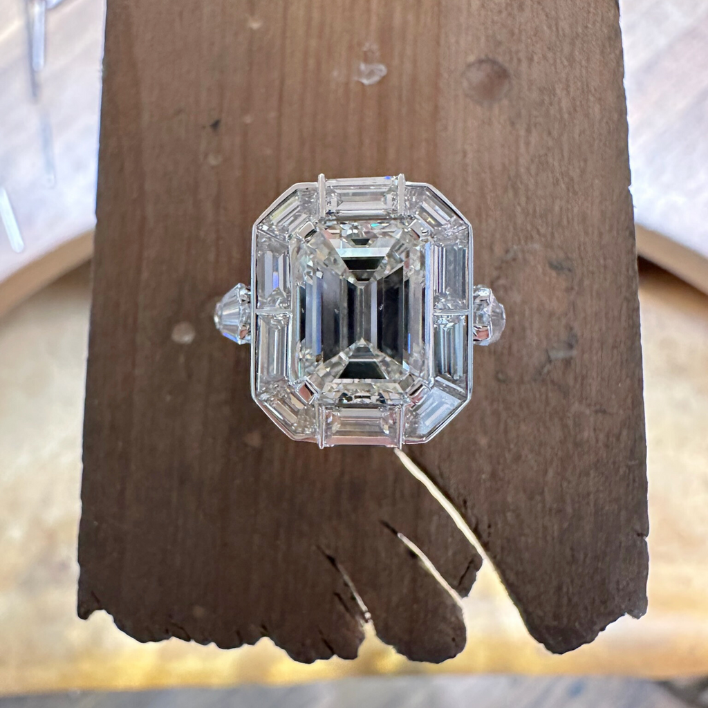 Emerald-Cut Diamond Engagement Ring 