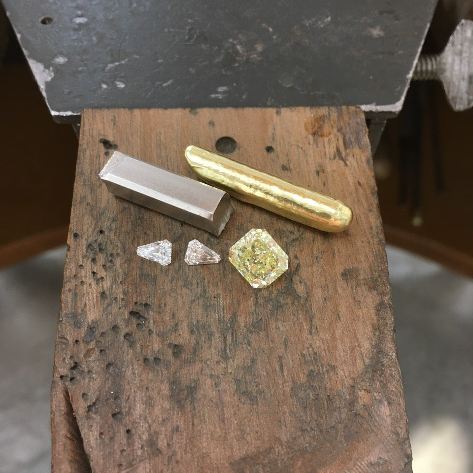 Handcrafting a Yellow Diamond & Platinum Engagement Ring at Matthew Ely Jewellery