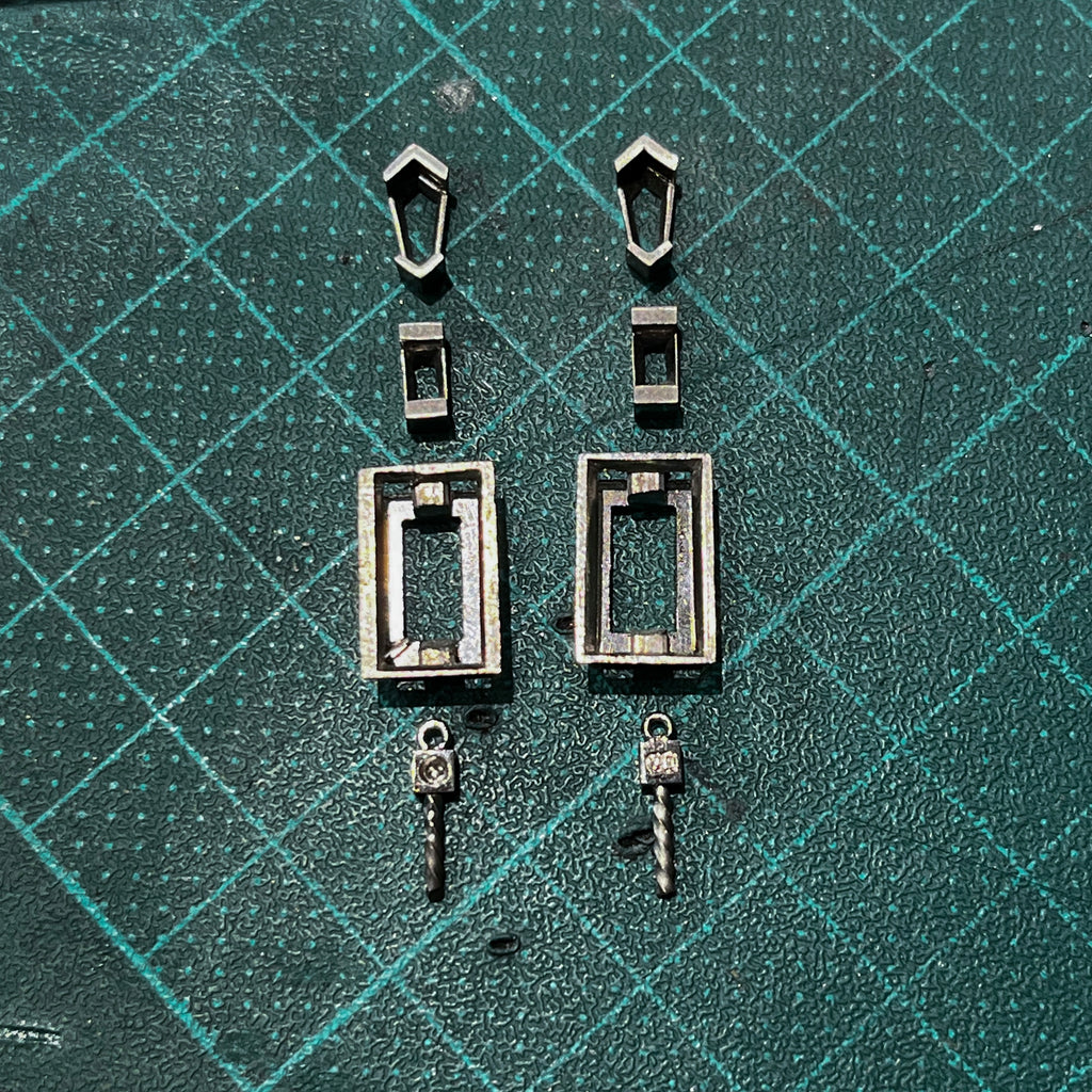 Making Of 18ct Tourmaline, Tahitian Pearl & Diamond Earrings 