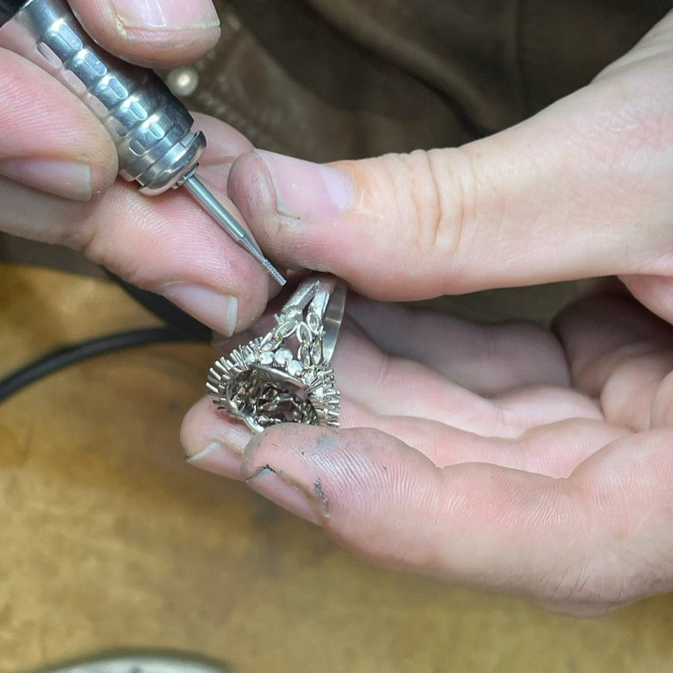 Making of a 20.24ct Morganite & Diamond Cluster Ring 