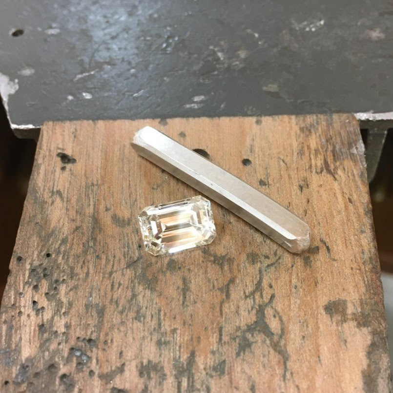 Platinum & 3.5ct Emerald-Cut Diamond Engagement Ring