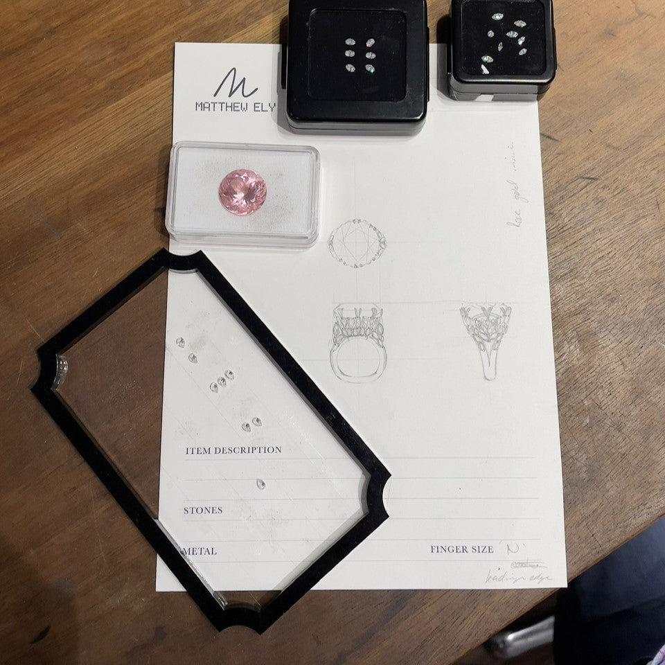 Making of a 20.24ct Morganite & Diamond Cluster Ring 