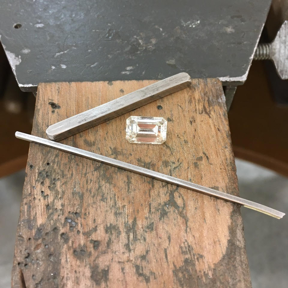 Platinum & 3.5ct Emerald-Cut Diamond Engagement Ring