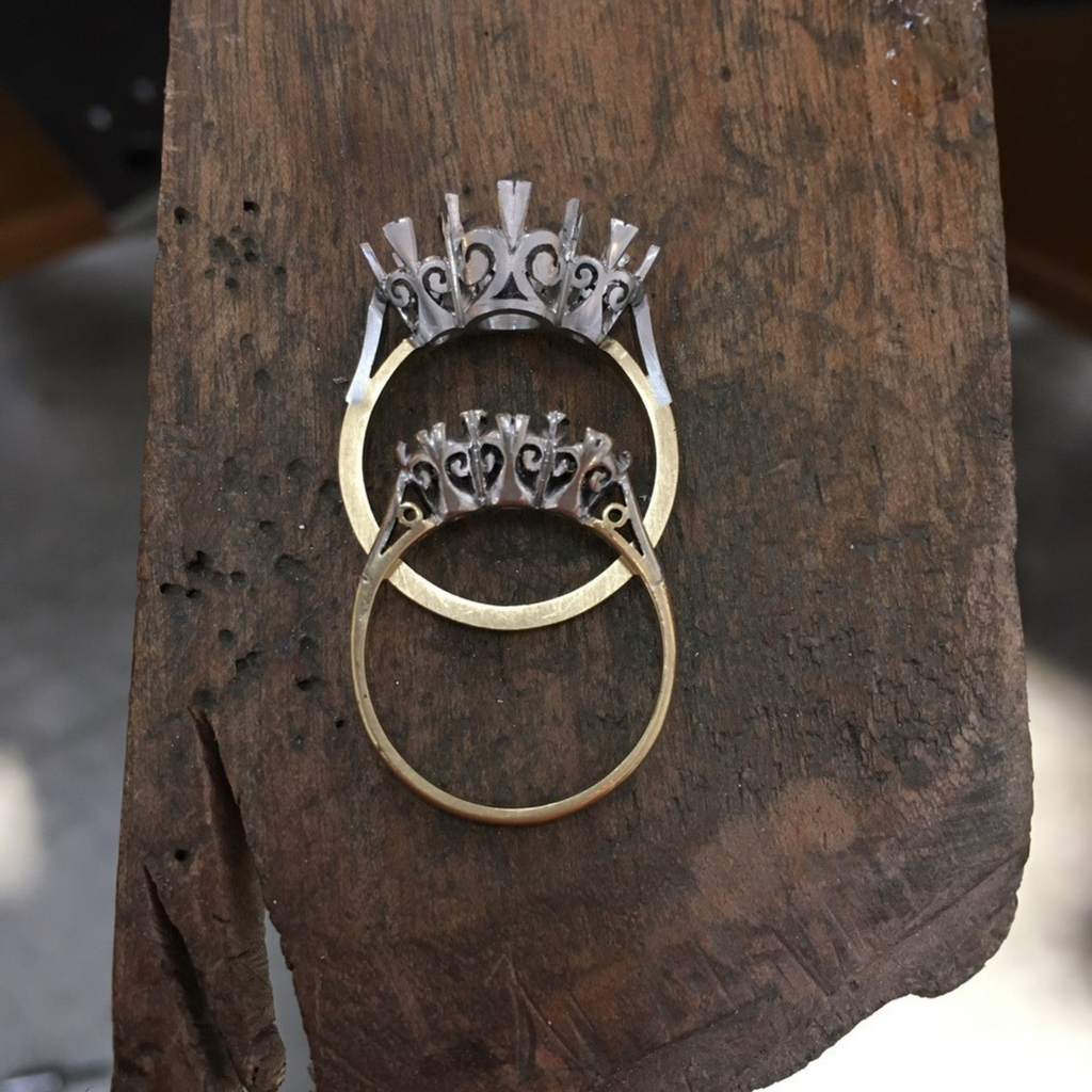 The Making of a Three Stone Diamond Engagement Ring Remake by Matthew Ely