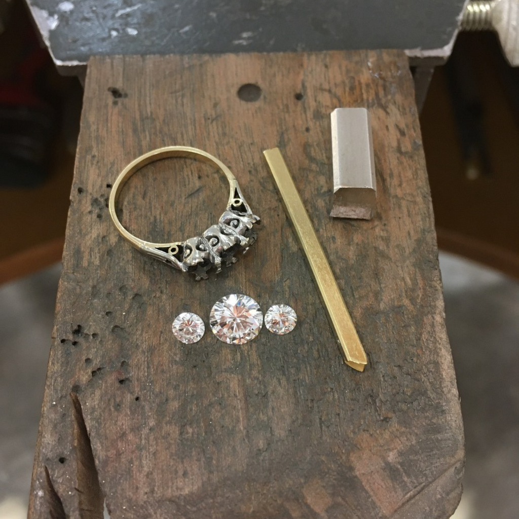 The Making of a Three Stone Diamond Engagement Ring Remake by Matthew Ely