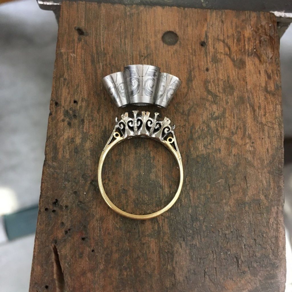 The Making of a Three Stone Diamond Engagement Ring Remake by Matthew Ely