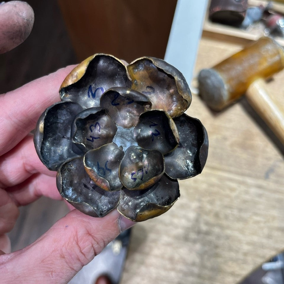 The Making of an 18ct Yellow Gold, Amethyst & South Sea Pearl Flower Brooch