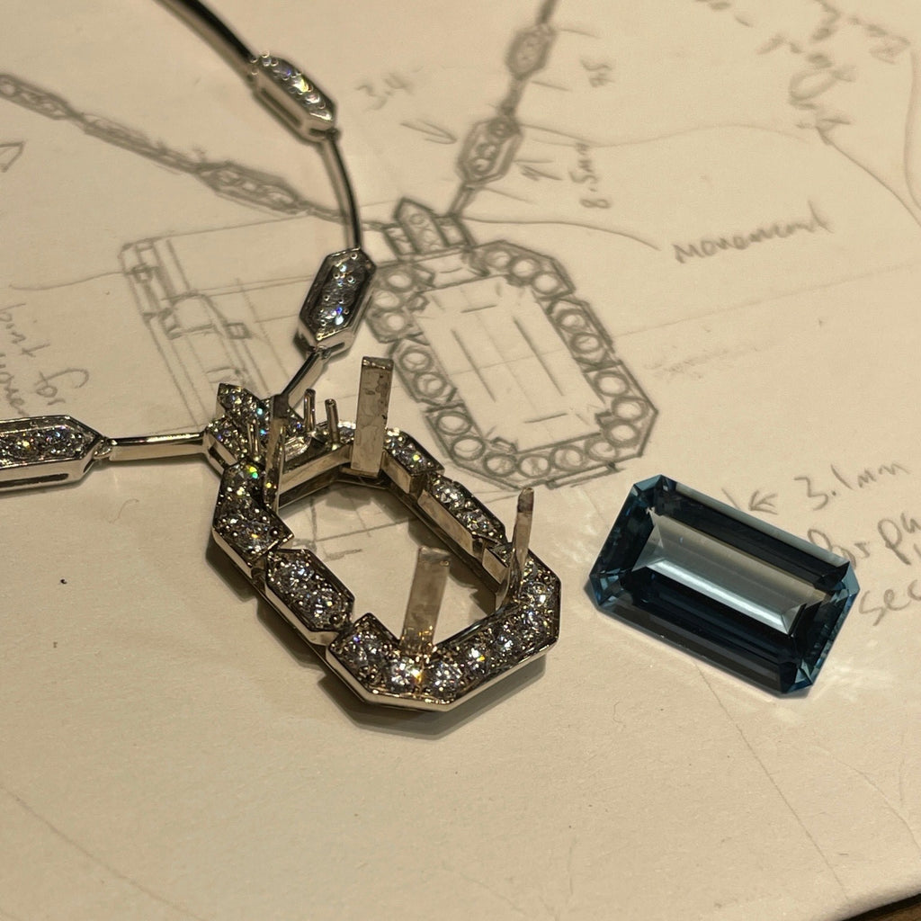 The Making of an Aquamarine & Diamond Necklace 