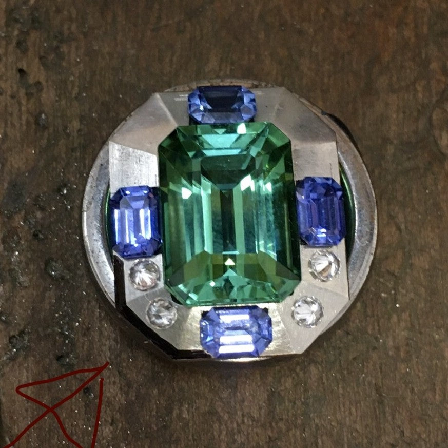The Making of an Art Deco Blue-Green Tourmaline, Sapphire & Diamond Ring