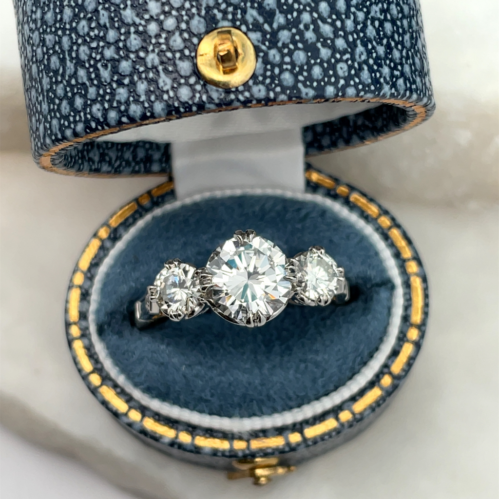 Three Stone Diamond Engagement Ring Remake