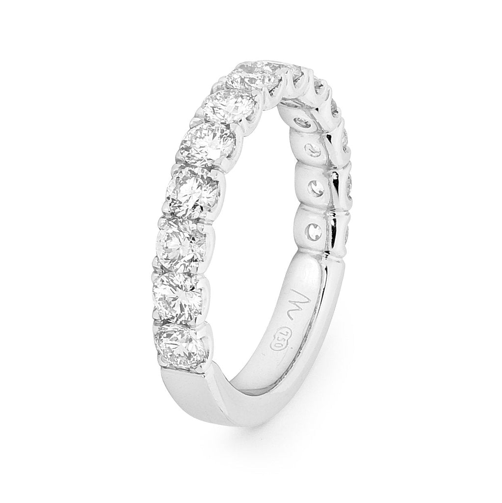 18ct White Gold & Brilliant Cut Diamond Wedding Ring