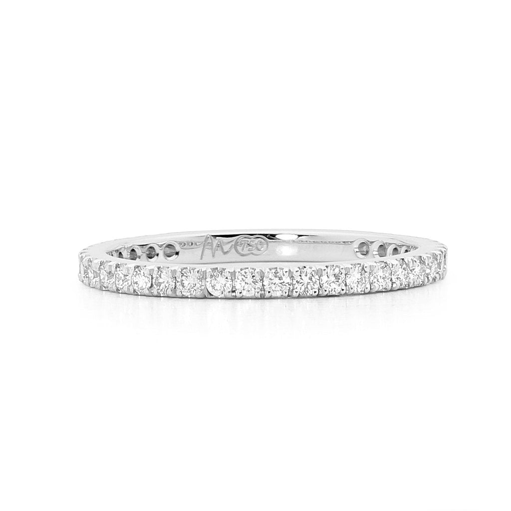 18ct White Gold & Round Brilliant Cut Diamond Wedding Ring