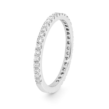 18ct White Gold & Round Brilliant Cut Diamond Wedding Ring