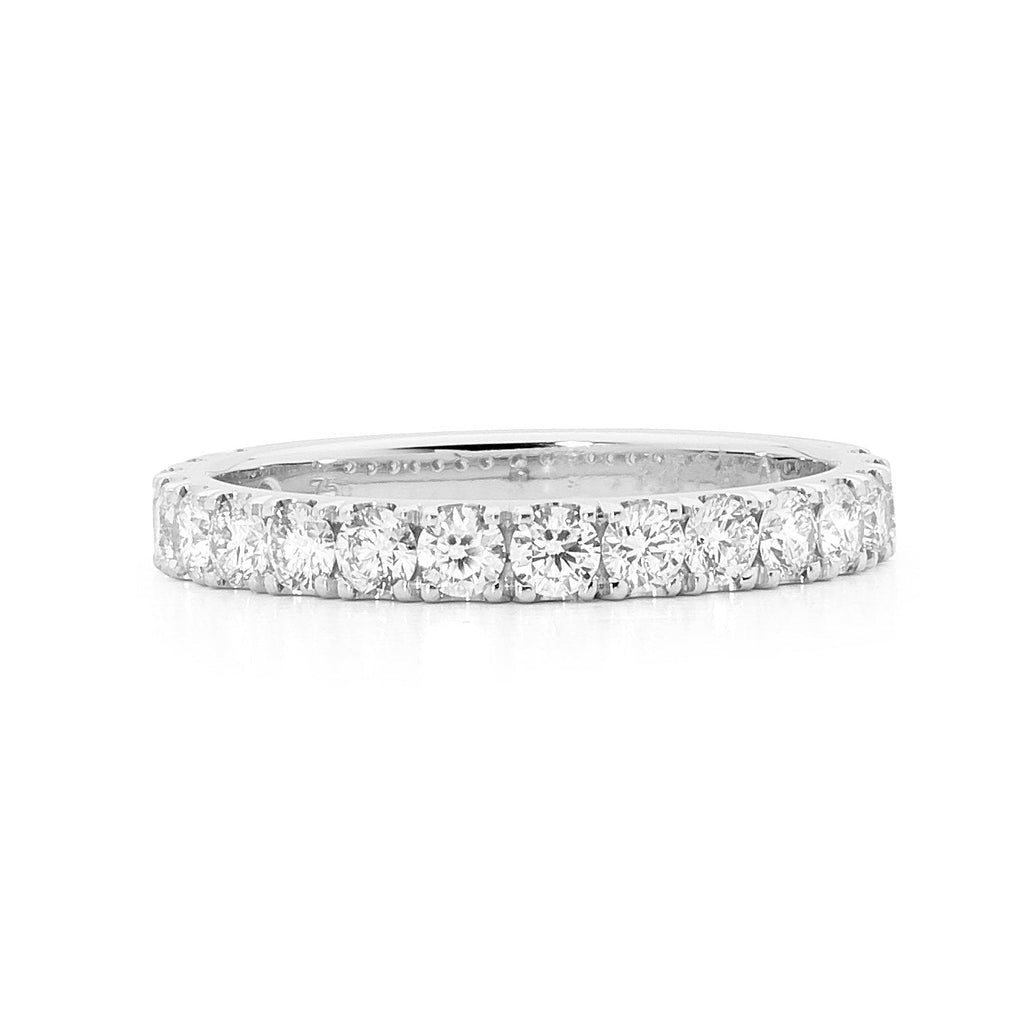 18ct White Gold & Round Brilliant Cut Diamond Wedding Ring