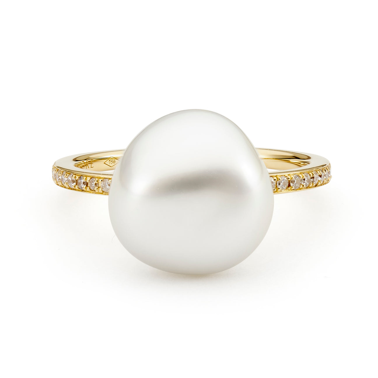  Autore Keshi Pearl & Diamond Ring
