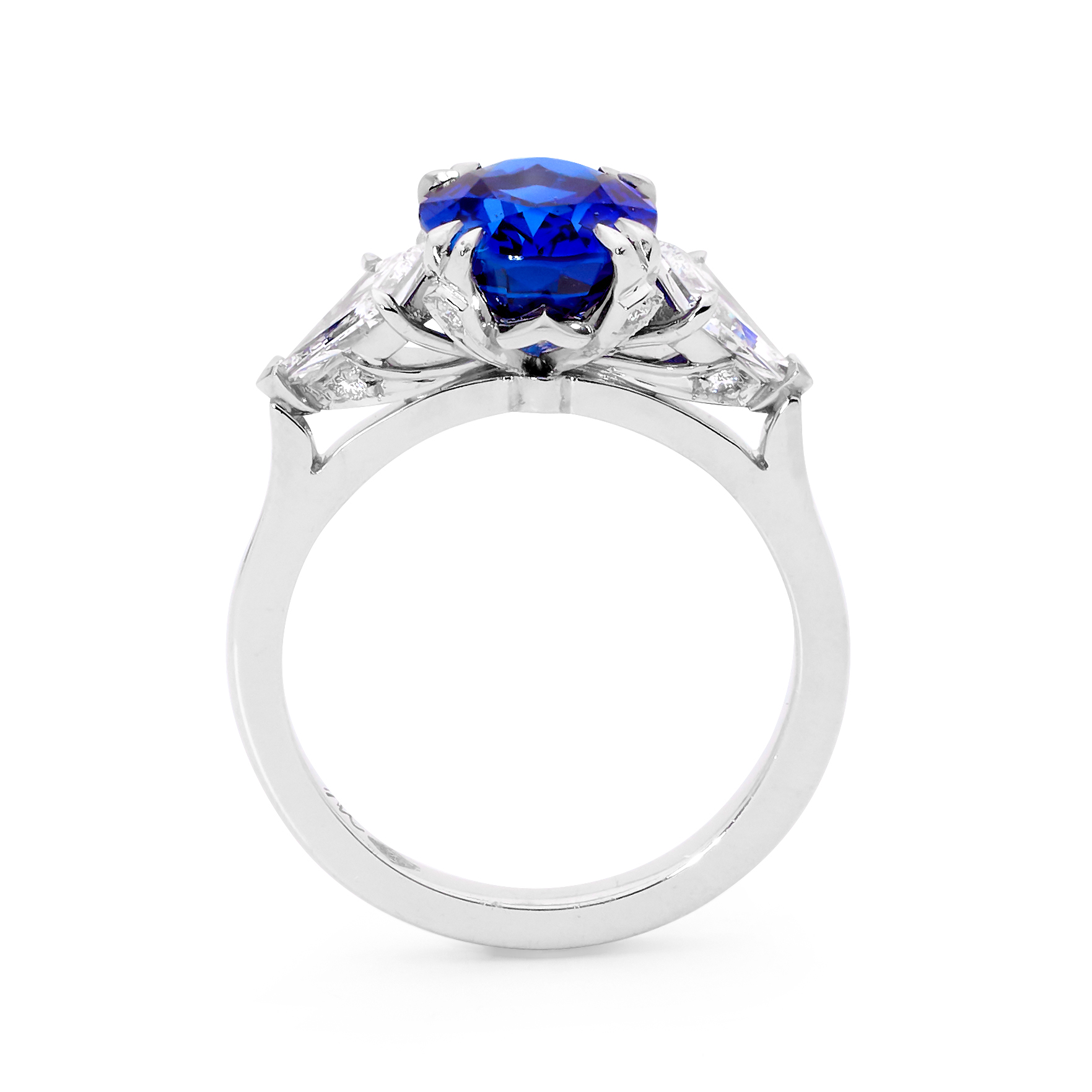 Platinum Sapphire Diamond Ring