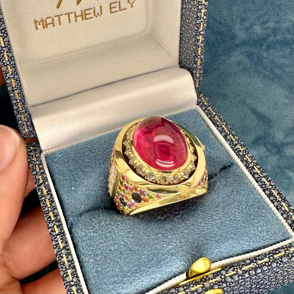 Sanctuary Rubellite Tourmaline Octopus Ring