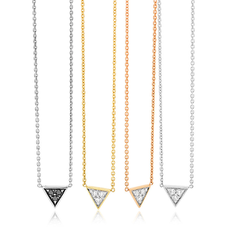 Triangular Pendants 18ct Gold & Diamond Triangle Pendant – Matthew Ely Jewellery